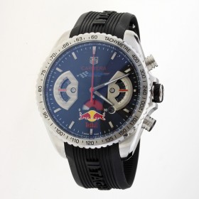 Tag Heuer Carrera RedBull Racing Edition Working Chronograph with Black Dial-Rubber Strap
