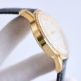 Patek Philippe Calatrava MIYOTA 9015 Automatic Movement diamond Gold Case with White Dial-Leather Strap