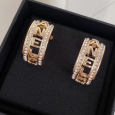  2023 C 18K Gold White Crystals Earrings