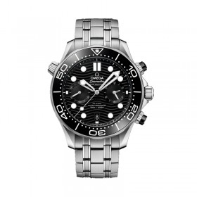 Omega Seamaster Swiss Chronometer Calibre 9900 Automatic Movement with black Dial-Stainless steel strap