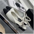 Chanel women's sheepskin pointed sandals